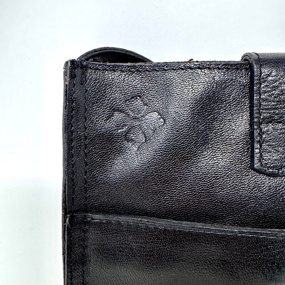 Patricia Nash Venezia CavalinoBlack Leather Brown Calf Hair Buckle Crossbody Bag - Picture 7 of 11